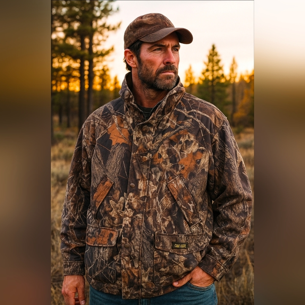 Gamehide Camo Hunting Jacket Size L brown outdoor gear Style No. 709 *